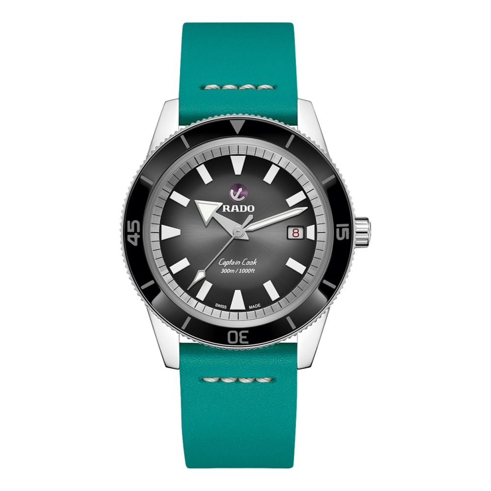 Rado Captain Cook 42MM Leather CYAN