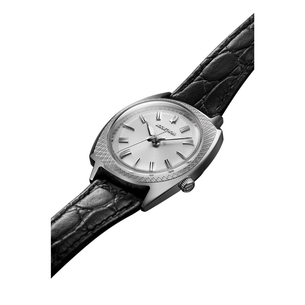 Legacy Automatic Black Leather Strap Limited Edition Cross-Hatch Detail