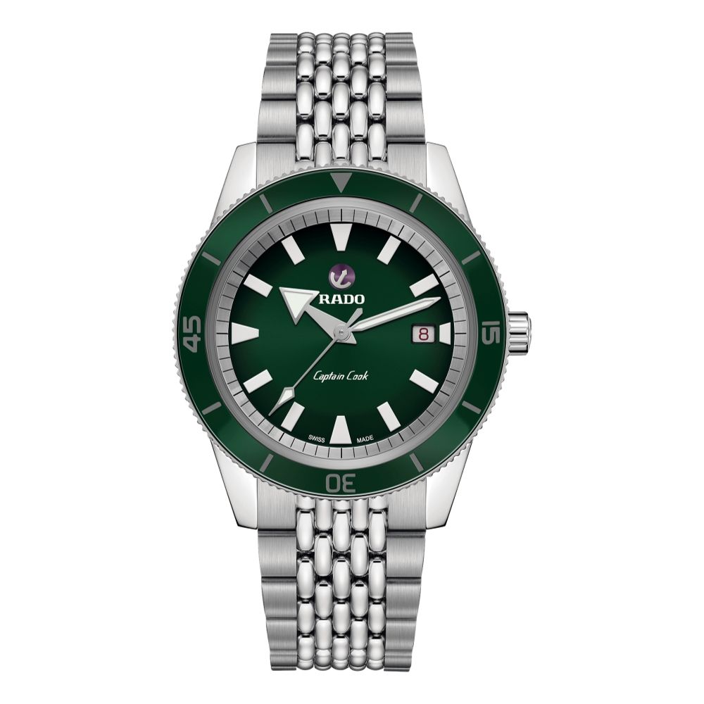 Captain Cook Automatic Green Dial Beads of Rice Bracelet