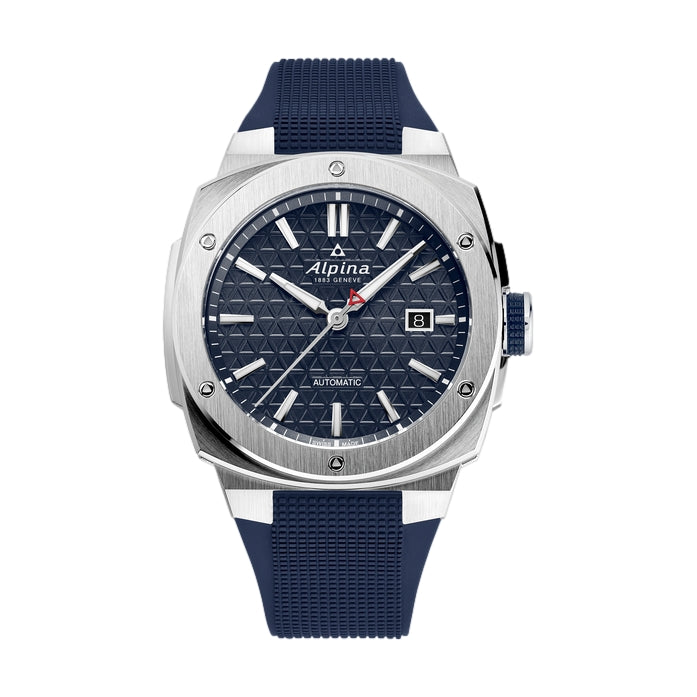 ALPINE TRACKER ビンディング シルバー/ネイビー　BCA Alpiner Extreme Automatic 41mm - Blue on Rubber Strap - Teddy