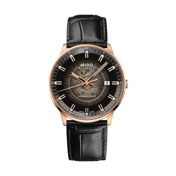 Commander Gradient 40mm - Black on Leather Strap - Teddy Baldassarre