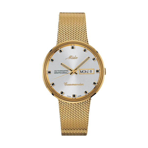 【⭐️新品残り1本⭐️】MOLDOA デイトナオマージュ 腕時計 ゴールド Commander 1959 Yellow Gold PVD 37mm - Silver on Bracelet - Teddy