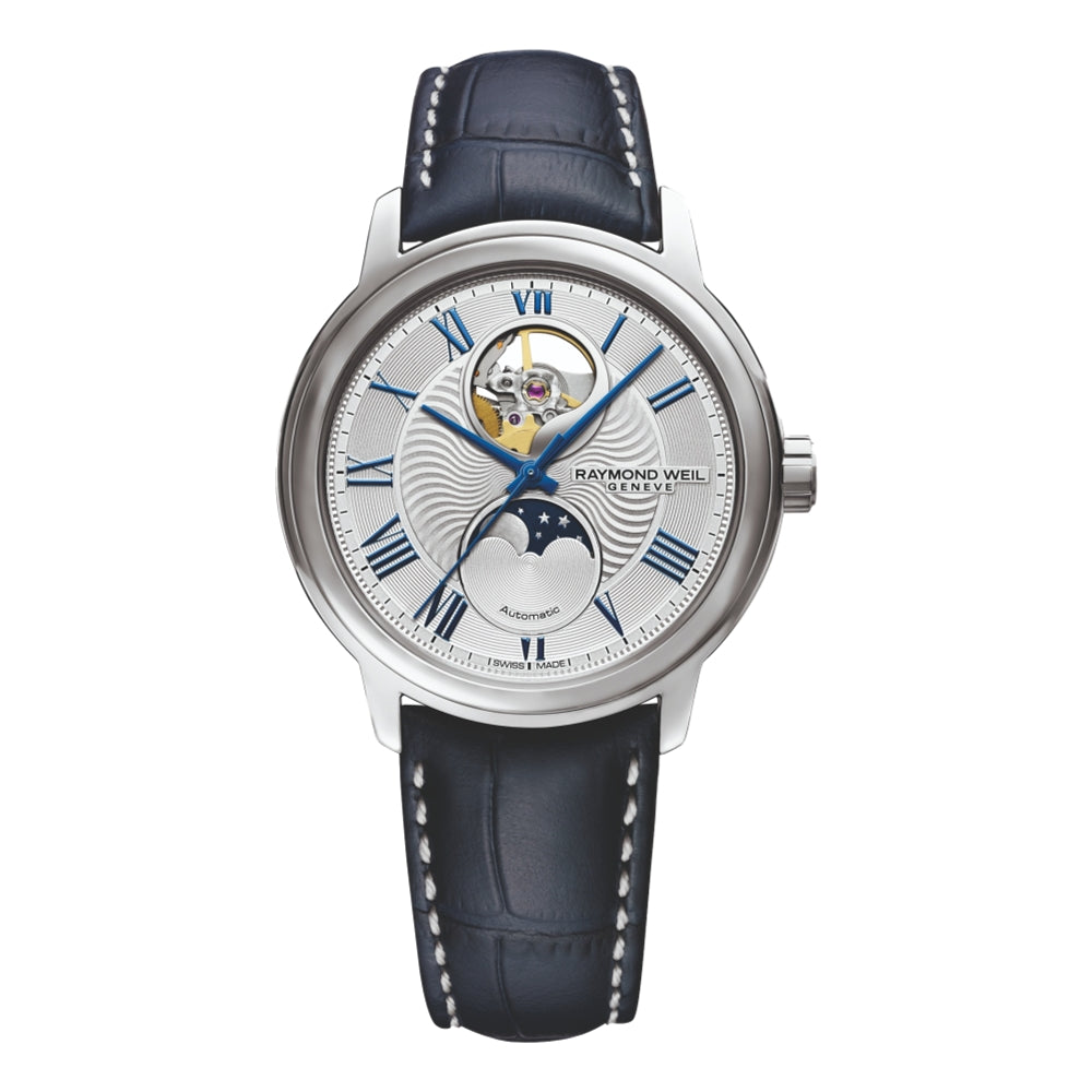 Maestro Open Aperture Moonphase Silver Dial