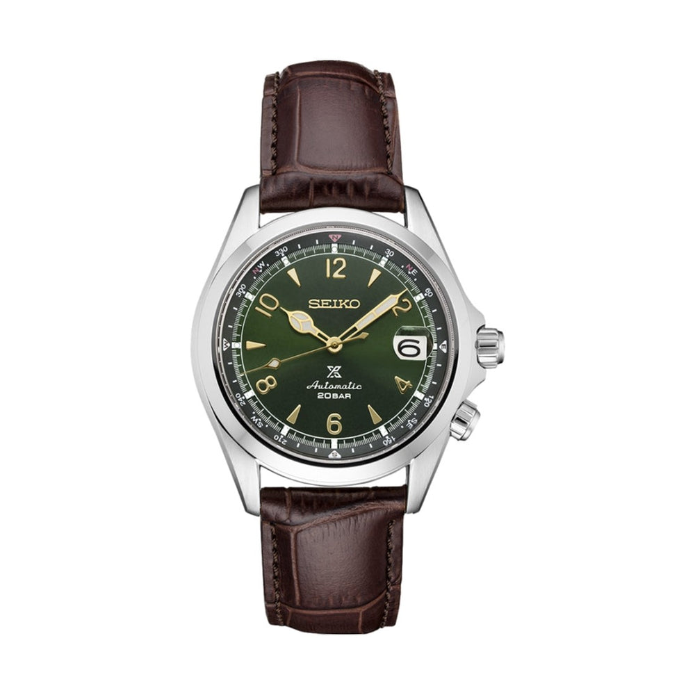 SPB121 Prospex Land 'Alpinist' 39.5mm - Green on Leather Strap | Teddy ...