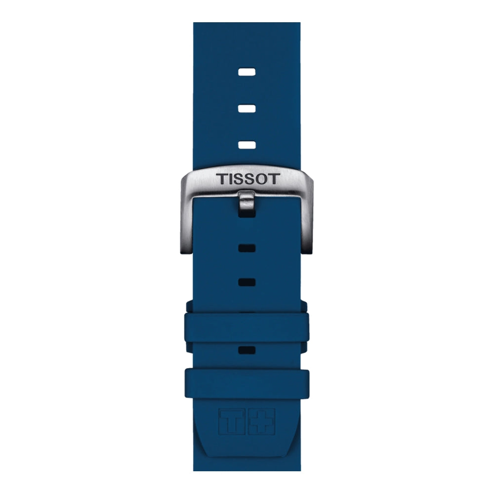 Tissot Official Blue Silicone Strap 22mm