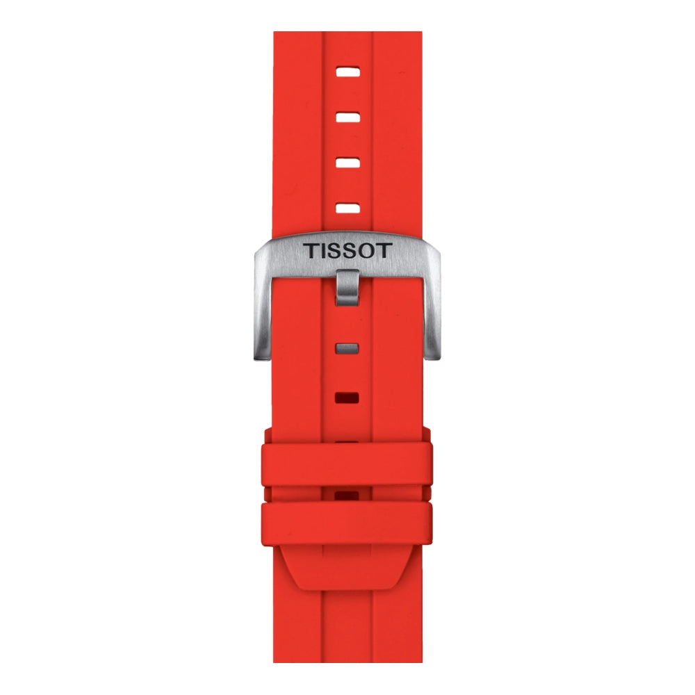 Tissot Official Red Silicone Strap 22mm