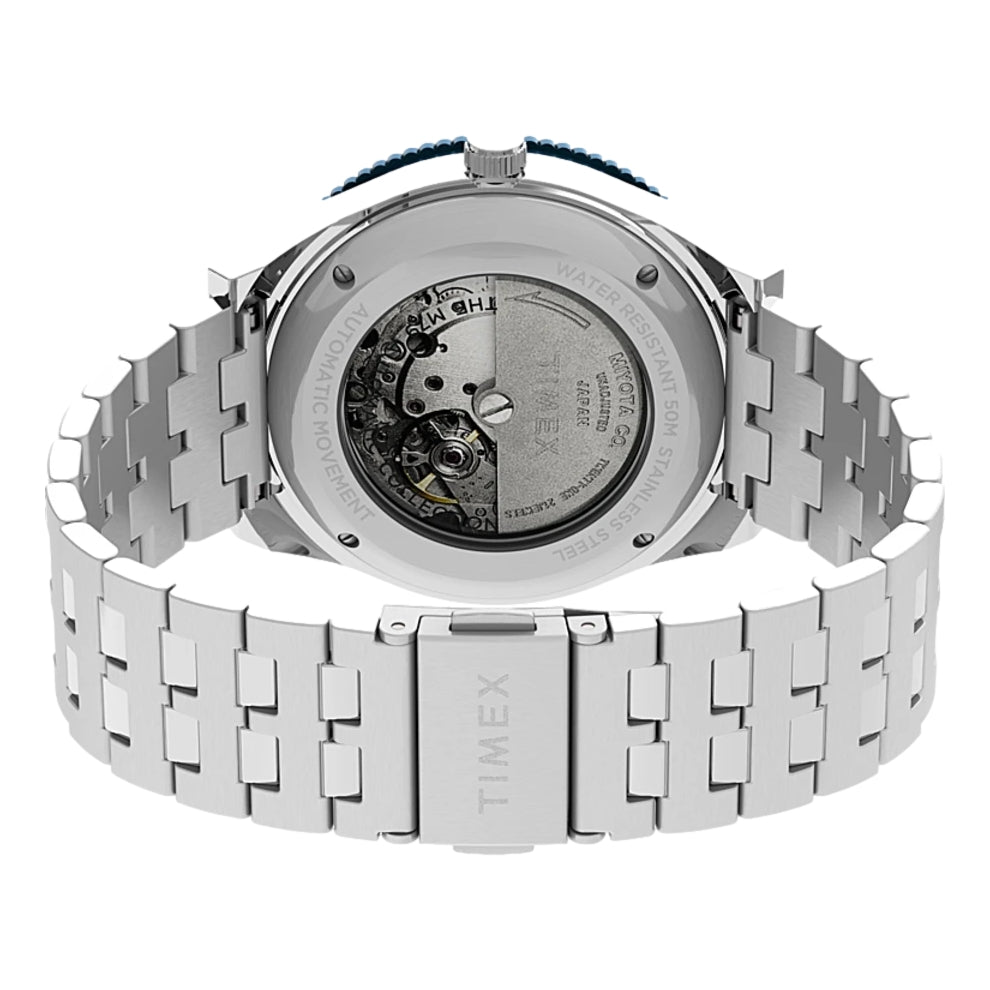 M79 Automatic 40mm Stainless Steel Bracelet Watch Black and Blue