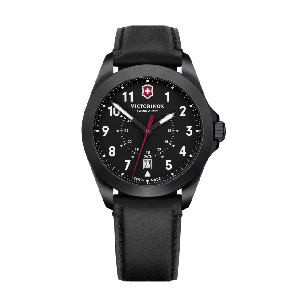 Swiss Army Heritage, Black PVD Case, Black Dial, Black Leather Strap