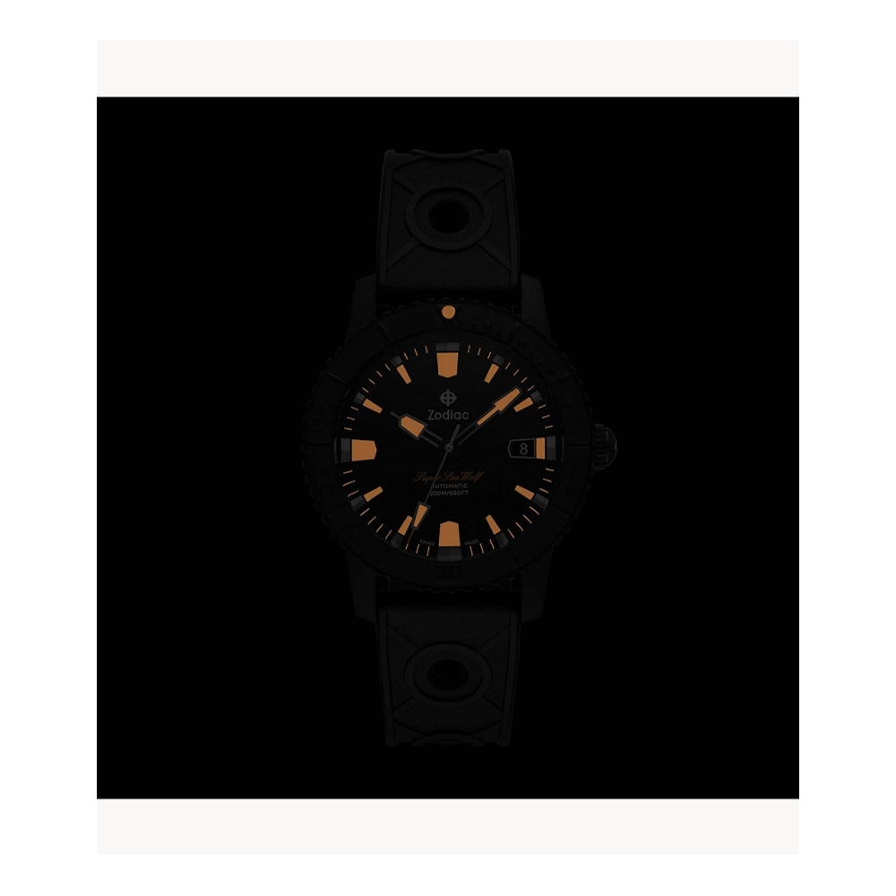 Super Sea Wolf 53 Compression Automatic Black Rubber Watch ZO9289