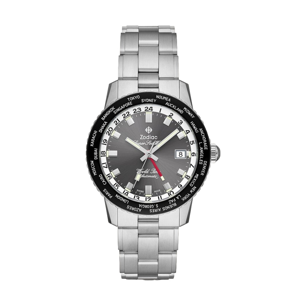 Limited Edition Super Sea Wolf World Time Automatic Grey Dial