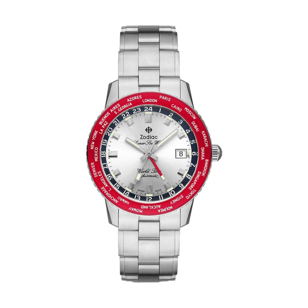 Limited Edition Super Sea Wolf World Time Automatic Silver Dial