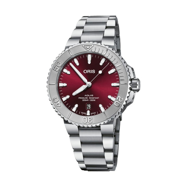 Aquis Date Cherry Dial Edition Teddy Baldassarre