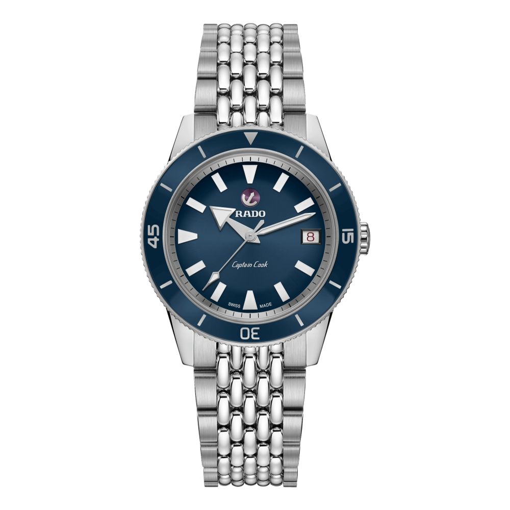 Captain Cook Automatic Blue Dial Beads of Rice Bracelet