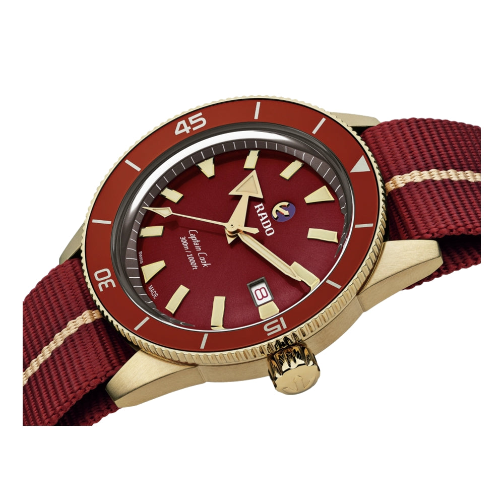 Captain Cook Automatic Bronze 42mm Red Dial