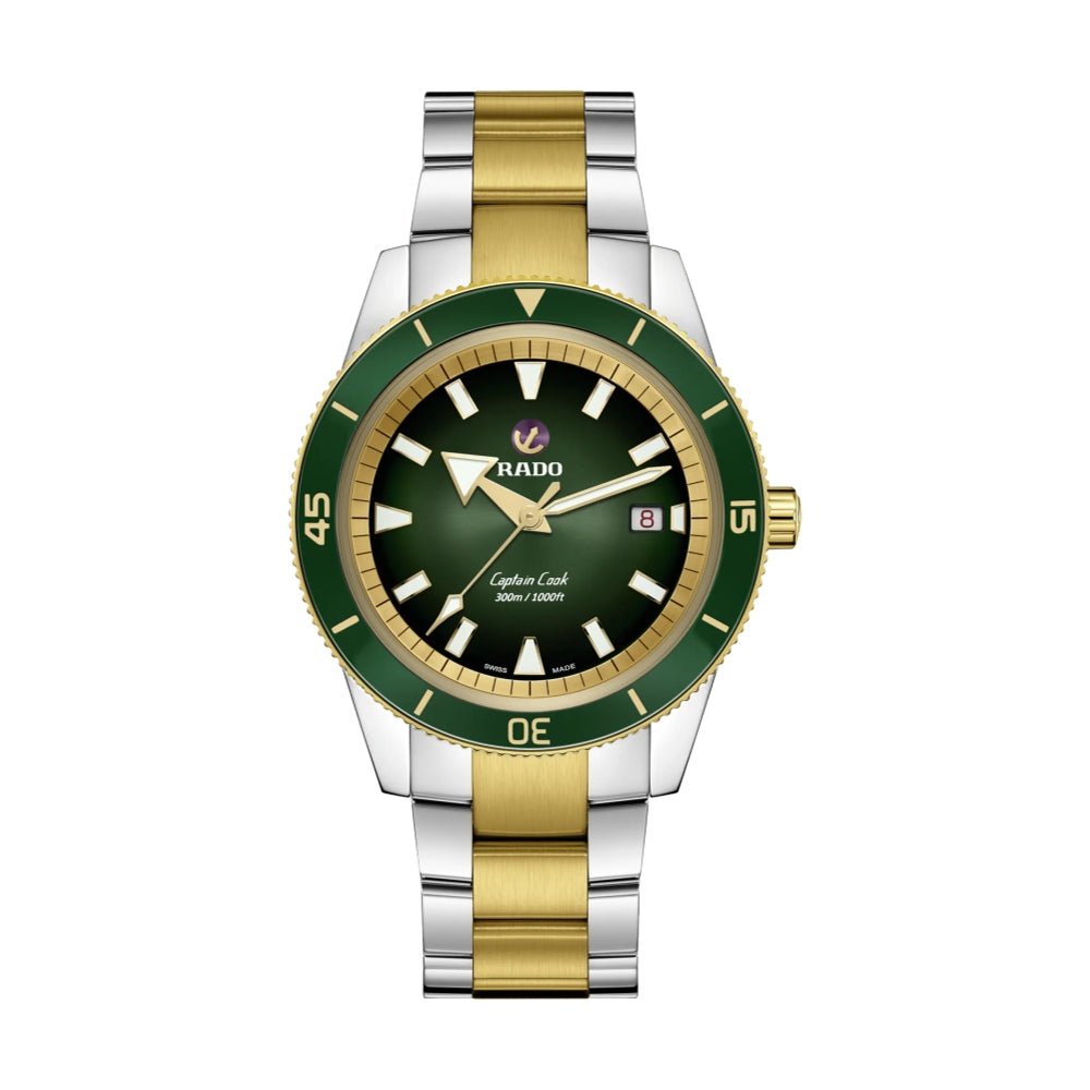 Captain Cook Automatic 42mm Two-Tone Green Dial