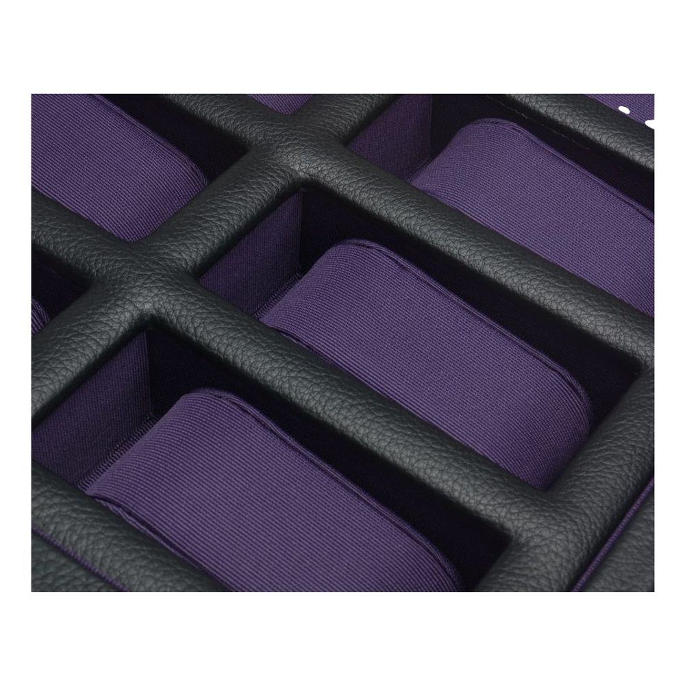 Windsor 10 Piece Watch Box Black/Purple