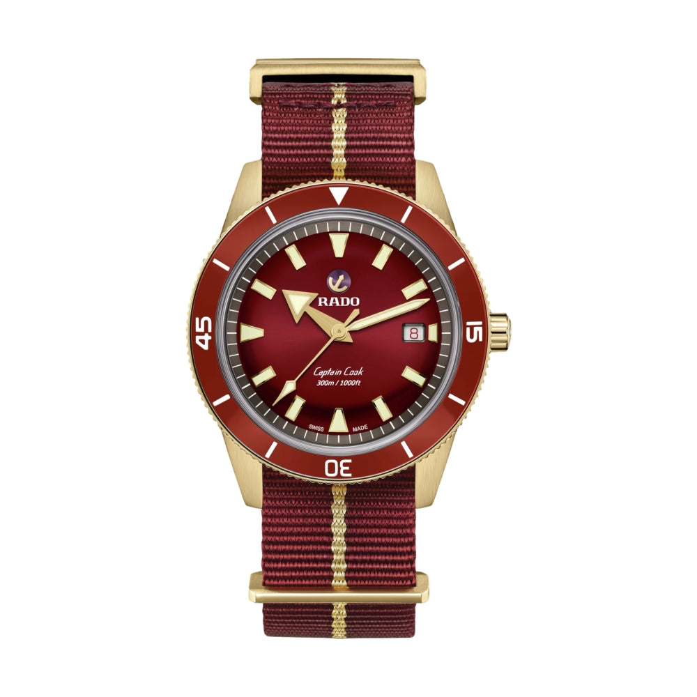 Captain Cook Automatic Bronze 42mm Red Dial